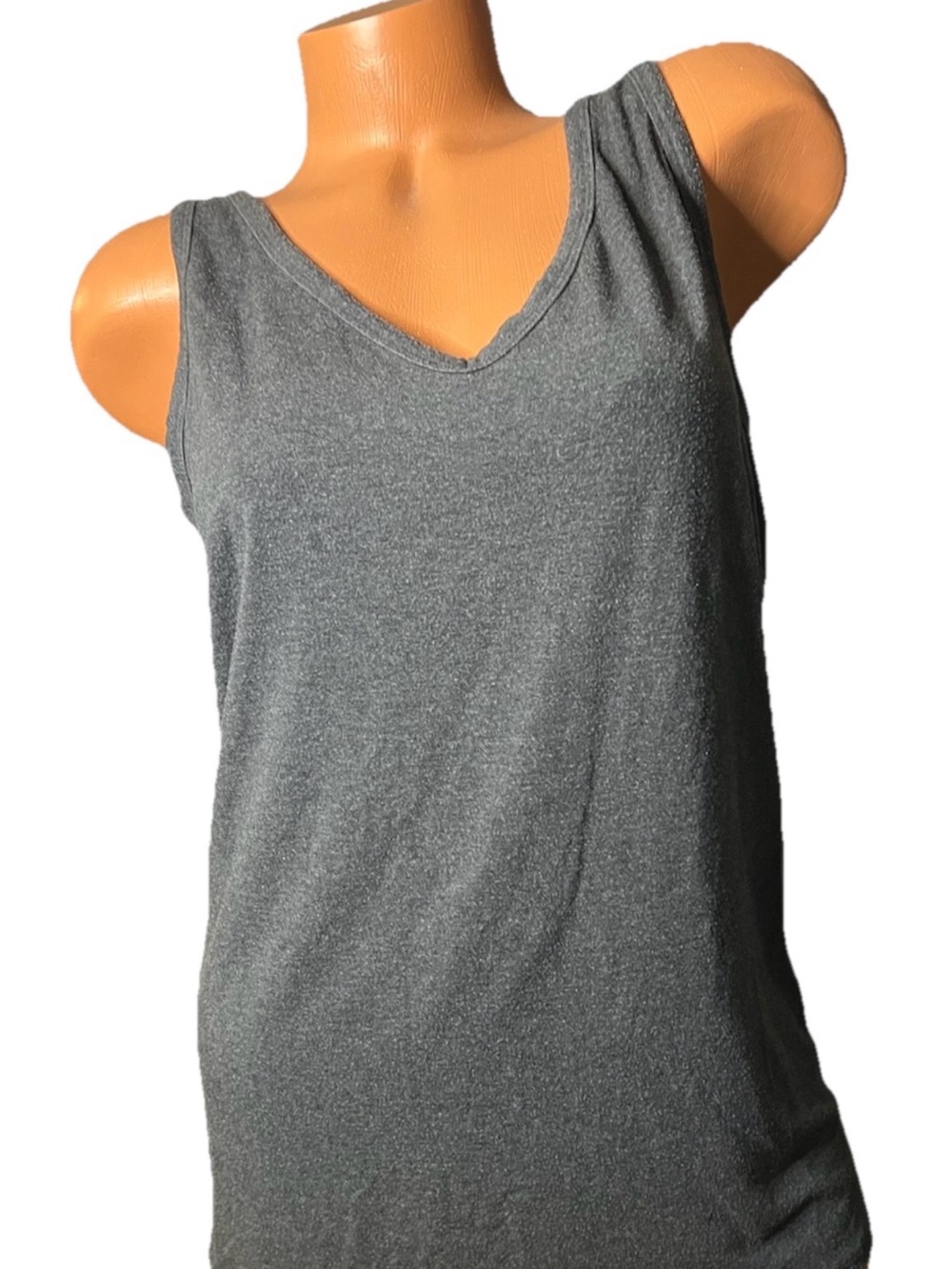 Alfani Gray V-Neck Tank Top L Sleep Top MODAL